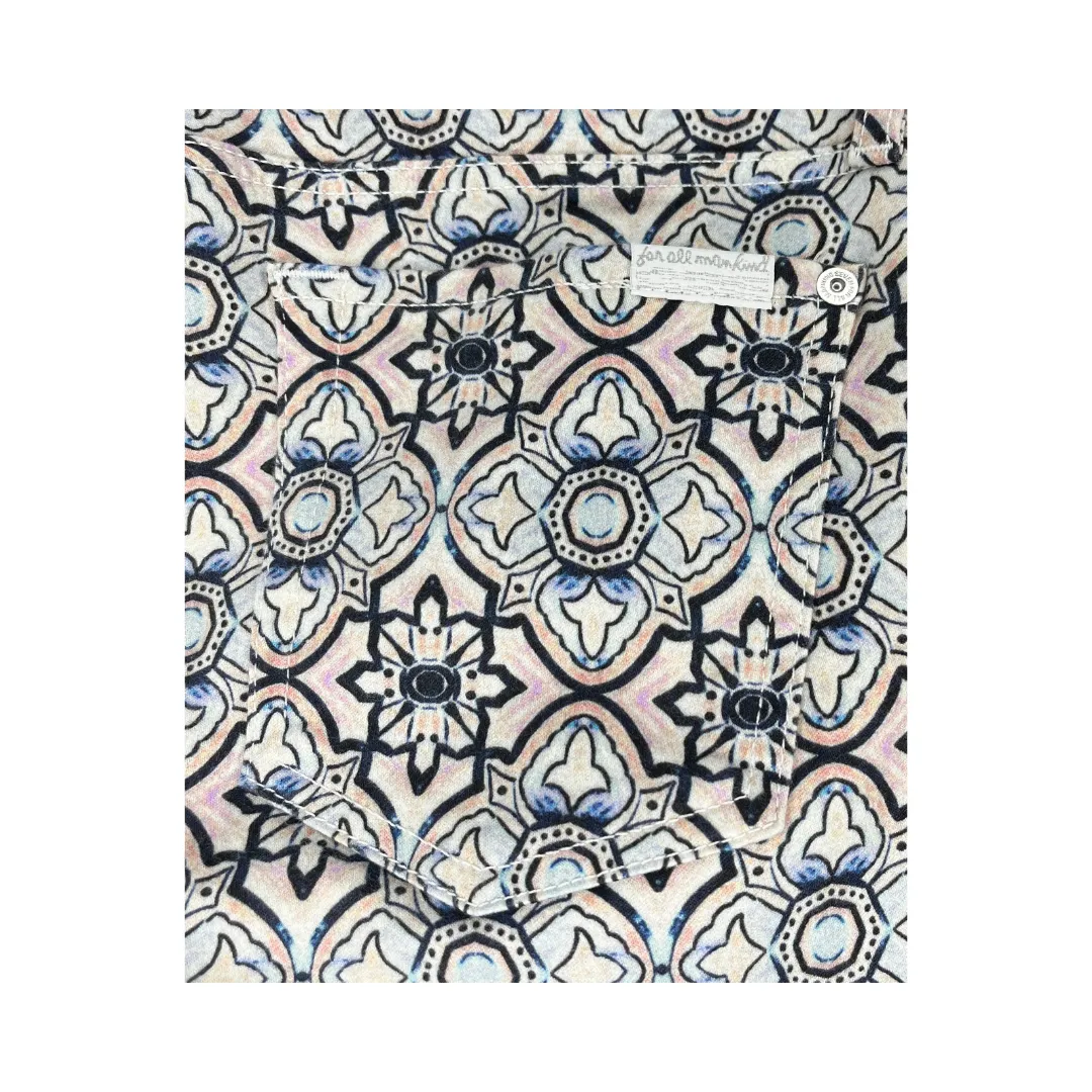 7 For All Mankind Pants Mosaic Pattern Dark Blue Size 29 SKU 000015