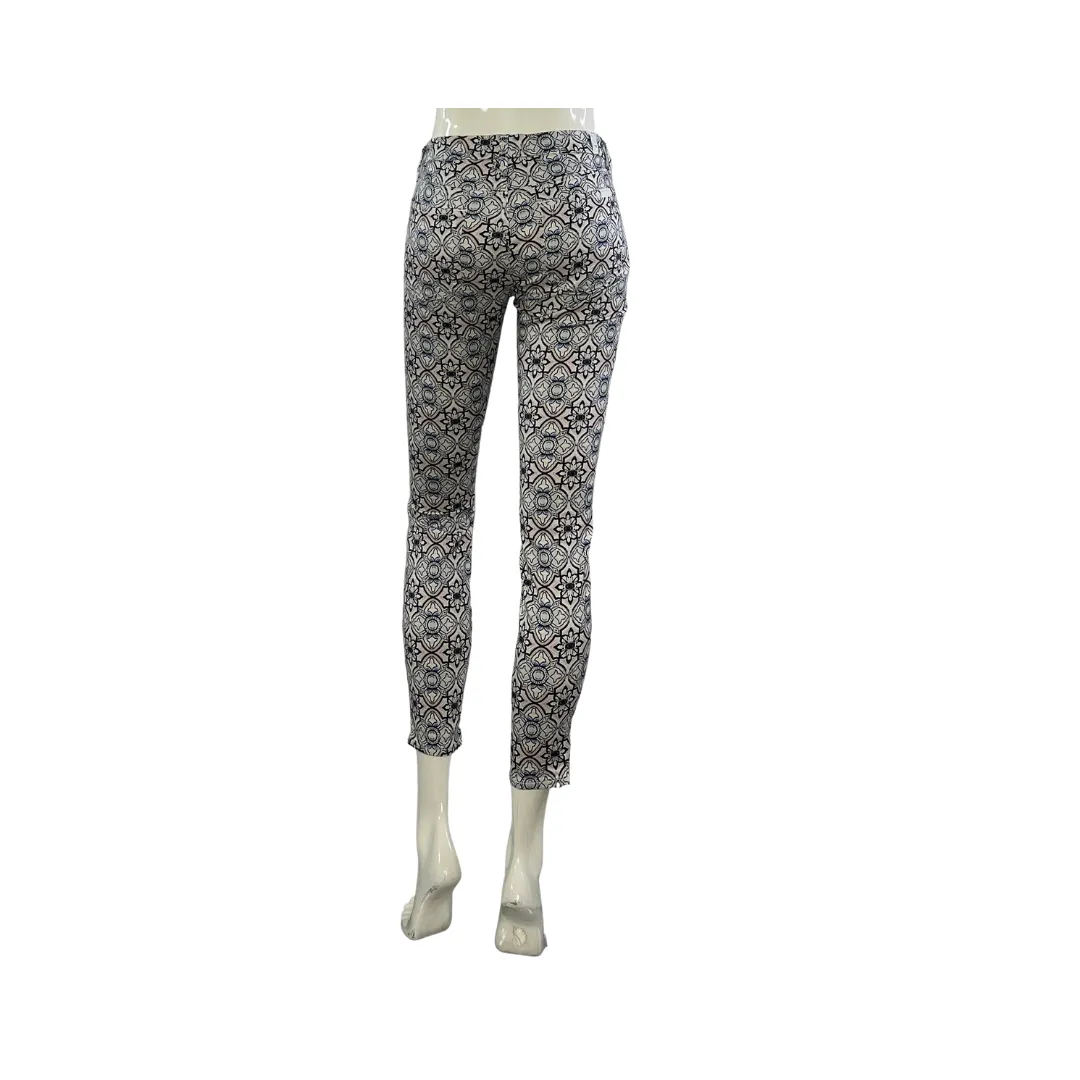 7 For All Mankind Pants Mosaic Pattern Dark Blue Size 29 SKU 000015