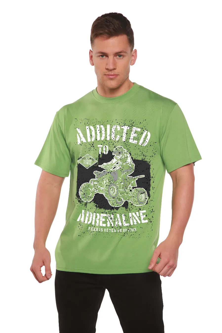 Addicted To Adrenaline Men's Bamboo Viscose/Organic Cotton Short Sleeve Graphic T-Shirt