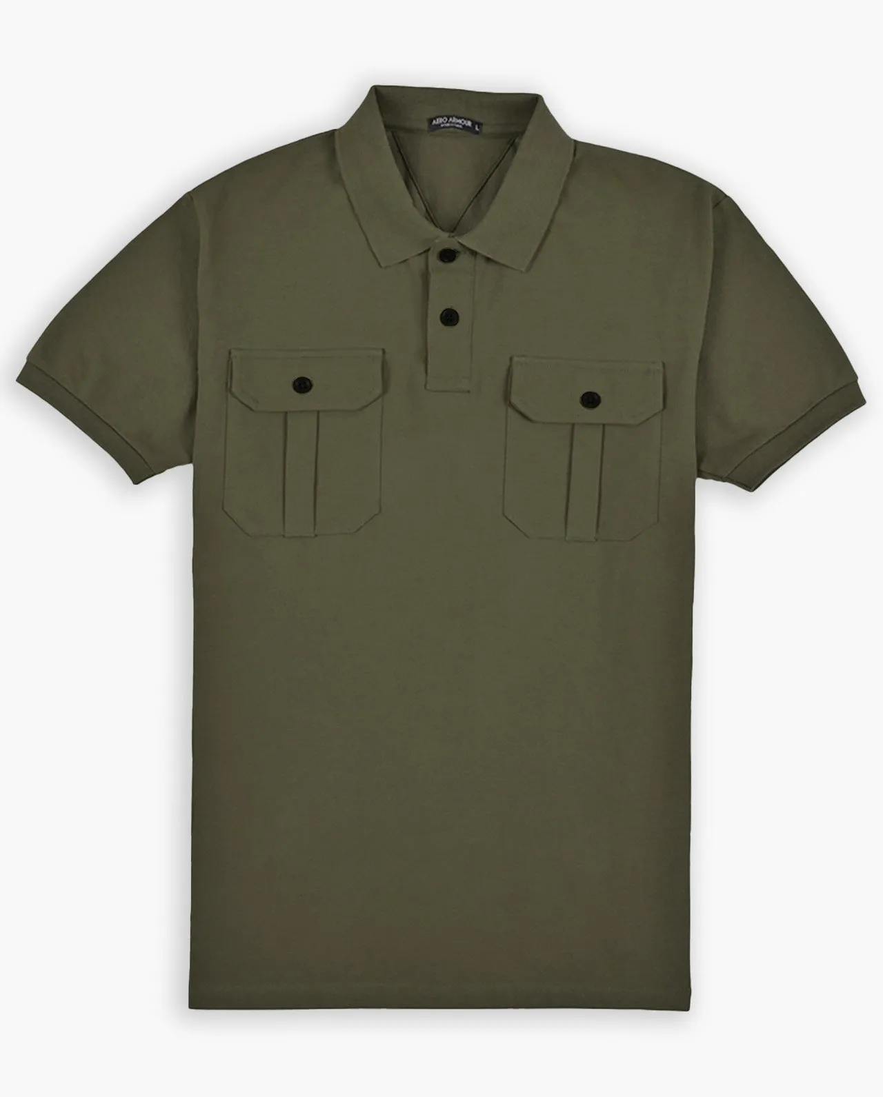 Aero Cargo Olive Green Polo T-Shirt