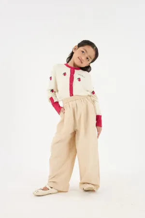 Aman Light Khaki Mini Baggy Pants