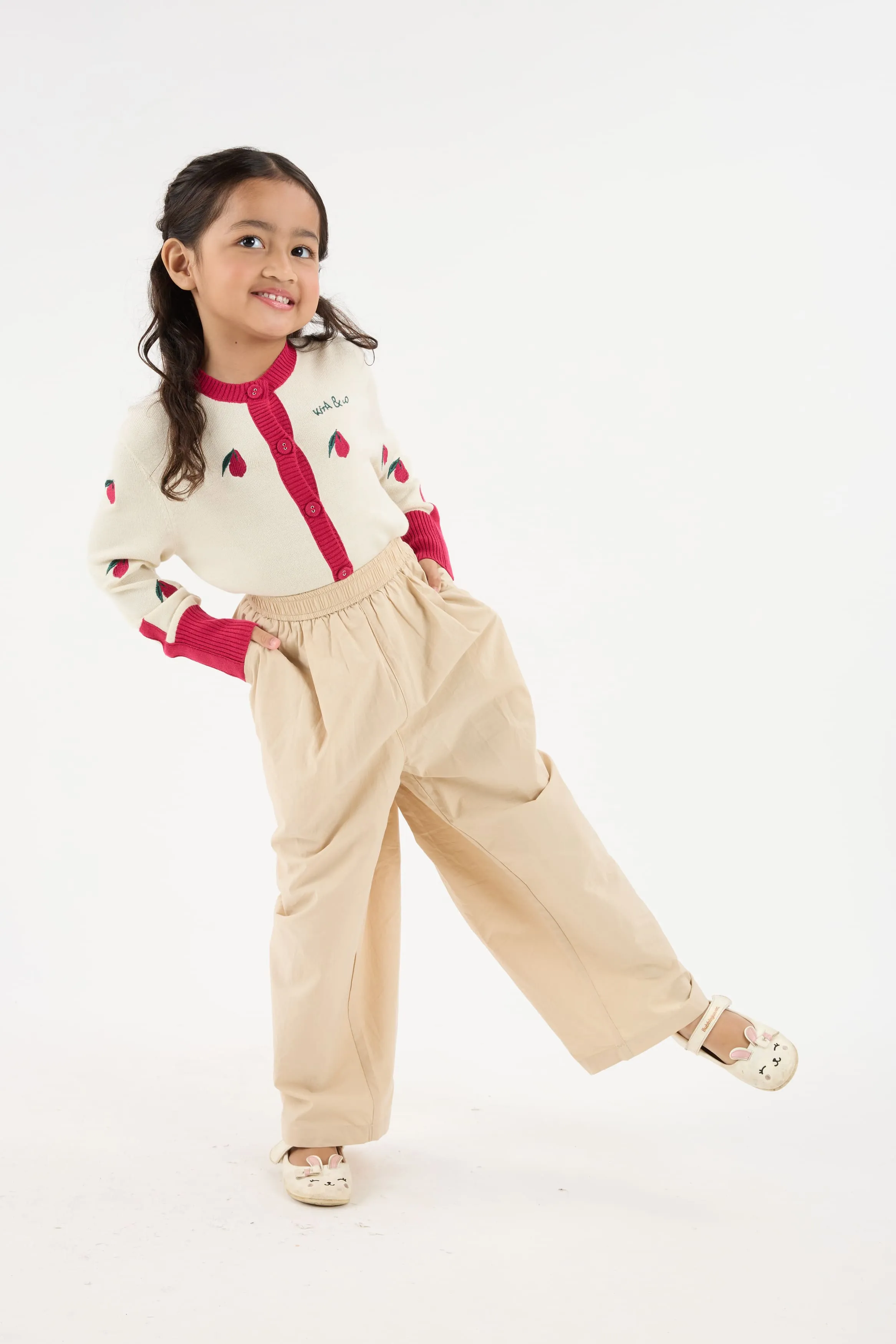 Aman Light Khaki Mini Baggy Pants