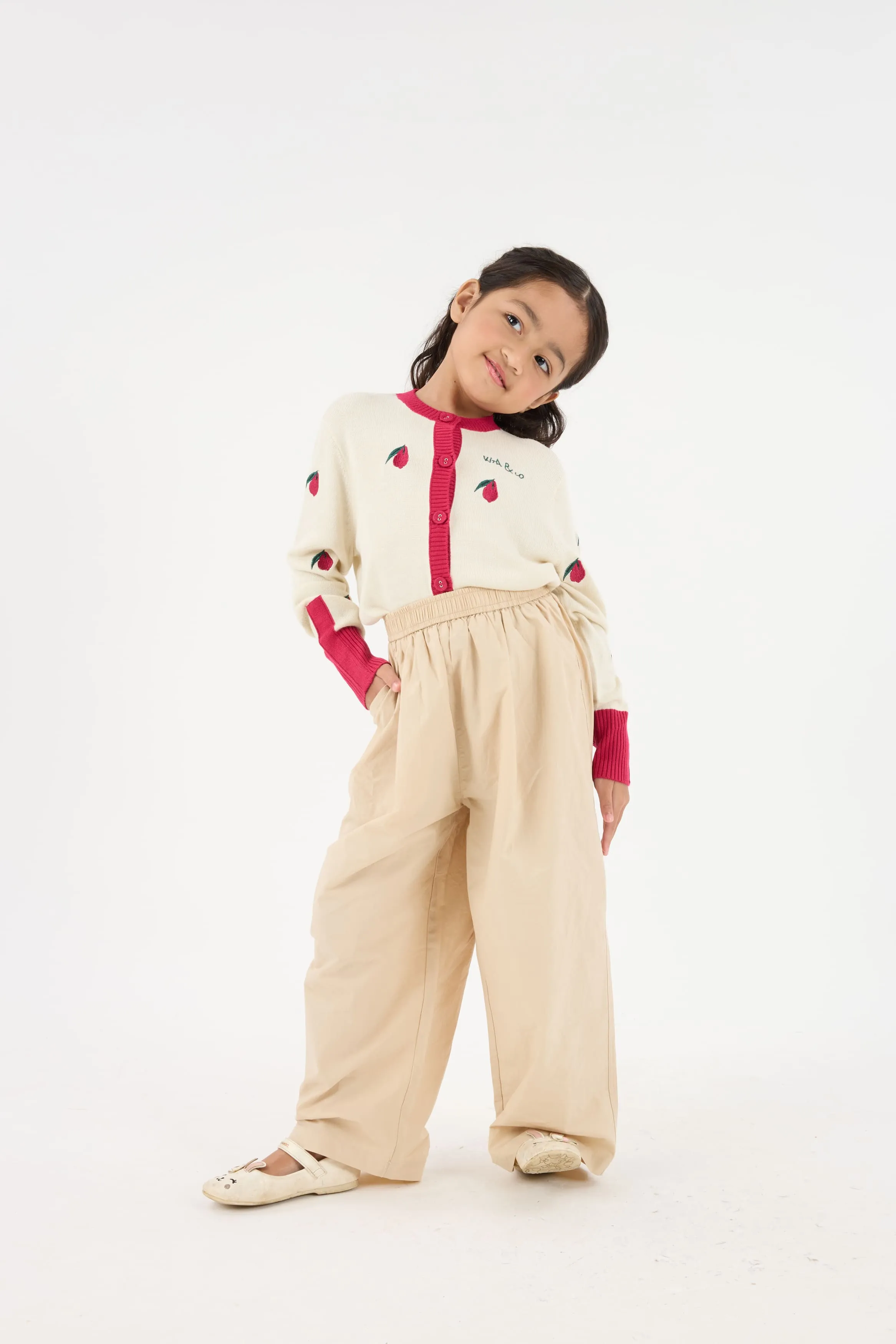 Aman Light Khaki Mini Baggy Pants