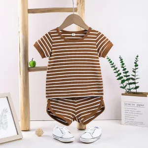 Baby Boy Sets Striped T-Shirt & Shorts Summer Baby Clothes In Bulk