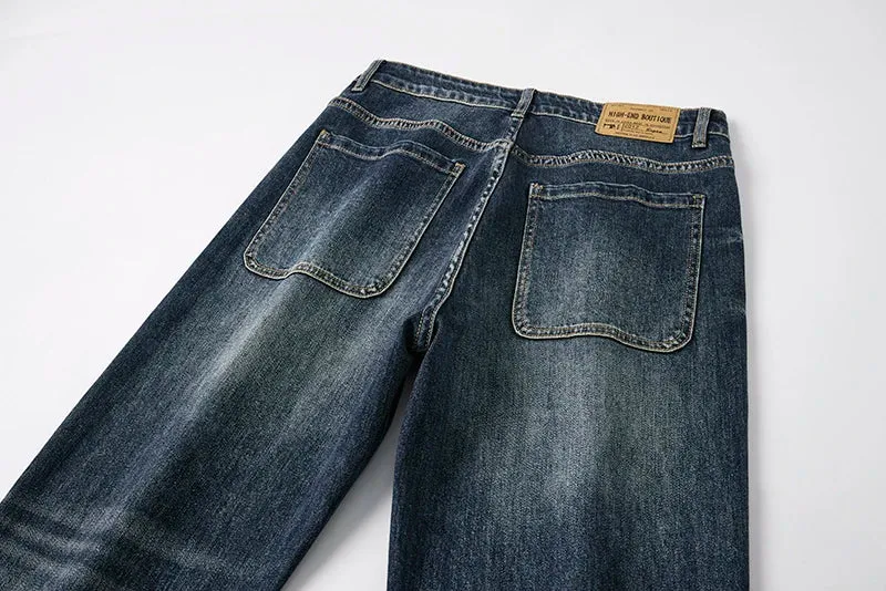 Baggy Jeans Men Denim Pants Wide Leg Trousers Male Loose Fit Casaul Stretch Mens Clothing Large Size 40 Streetwear 2024 Kpop