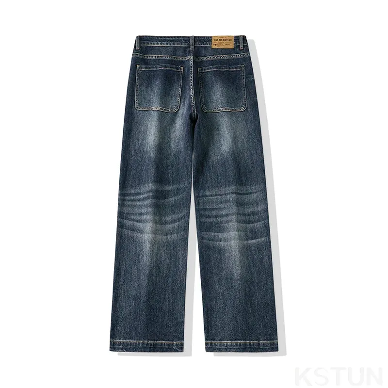 Baggy Jeans Men Denim Pants Wide Leg Trousers Male Loose Fit Casaul Stretch Mens Clothing Large Size 40 Streetwear 2024 Kpop