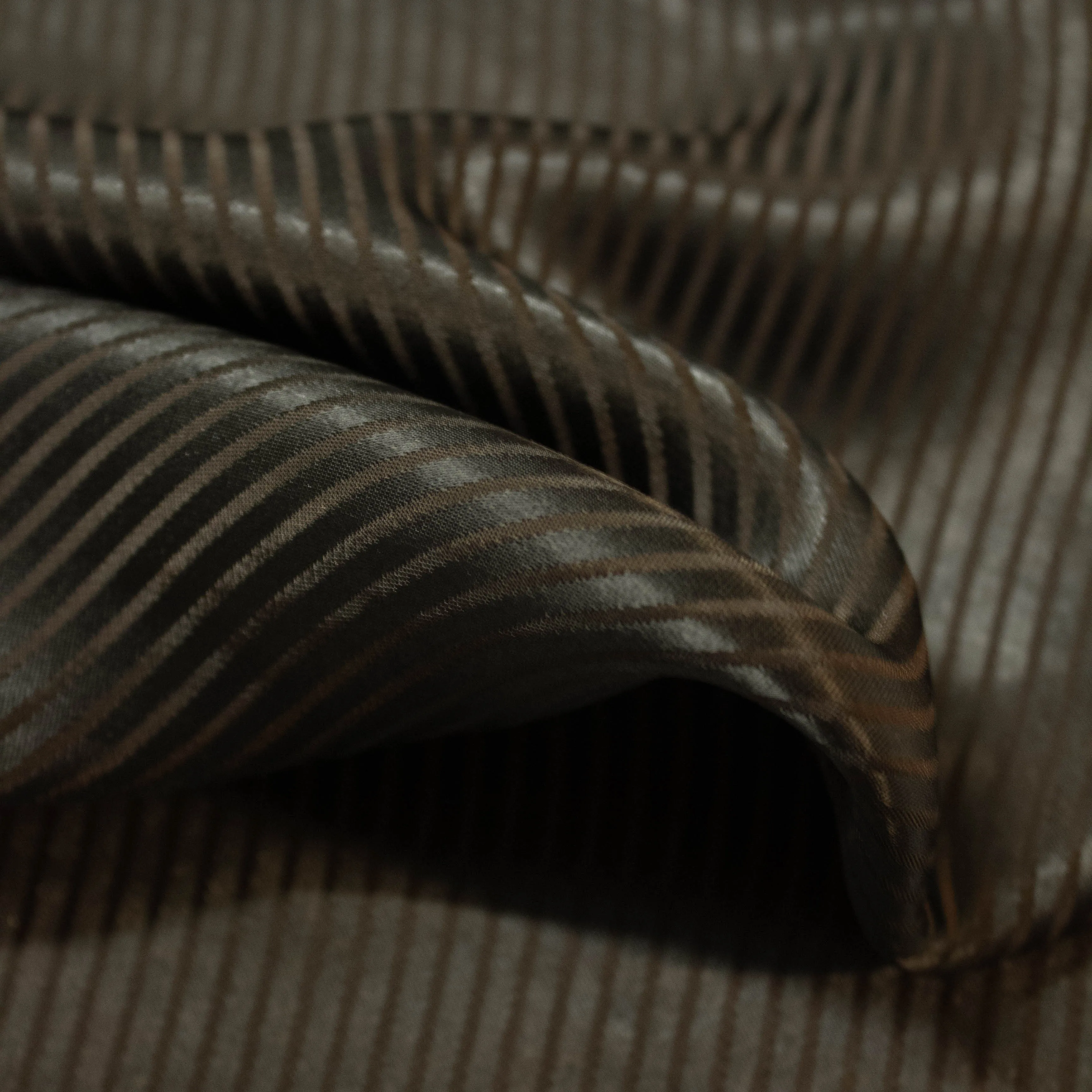 Bass Khaki Brown Striped Acetate