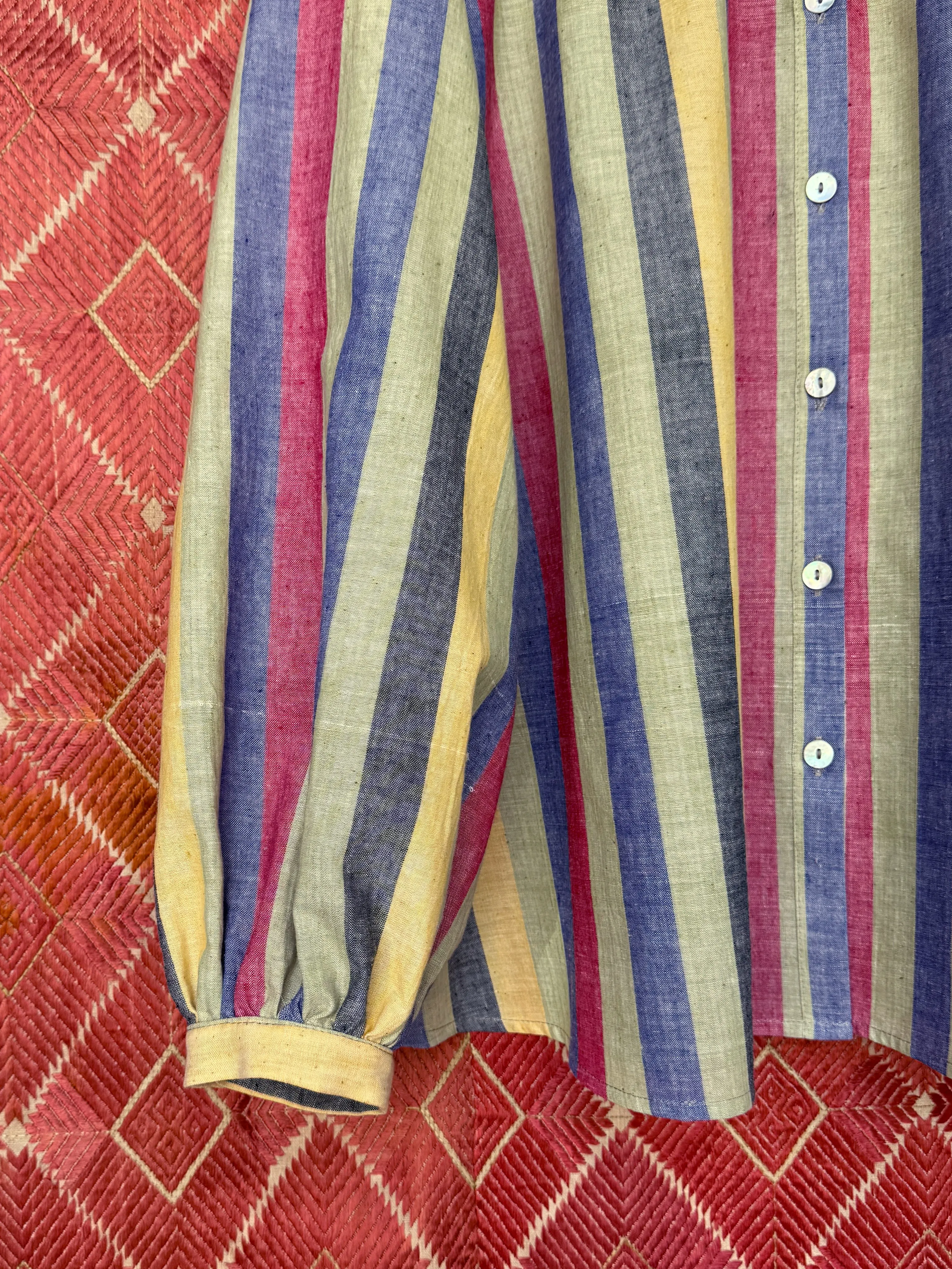 Bendix Shirt, multi coloured chambray stripe