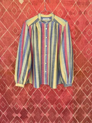 Bendix Shirt, multi coloured chambray stripe