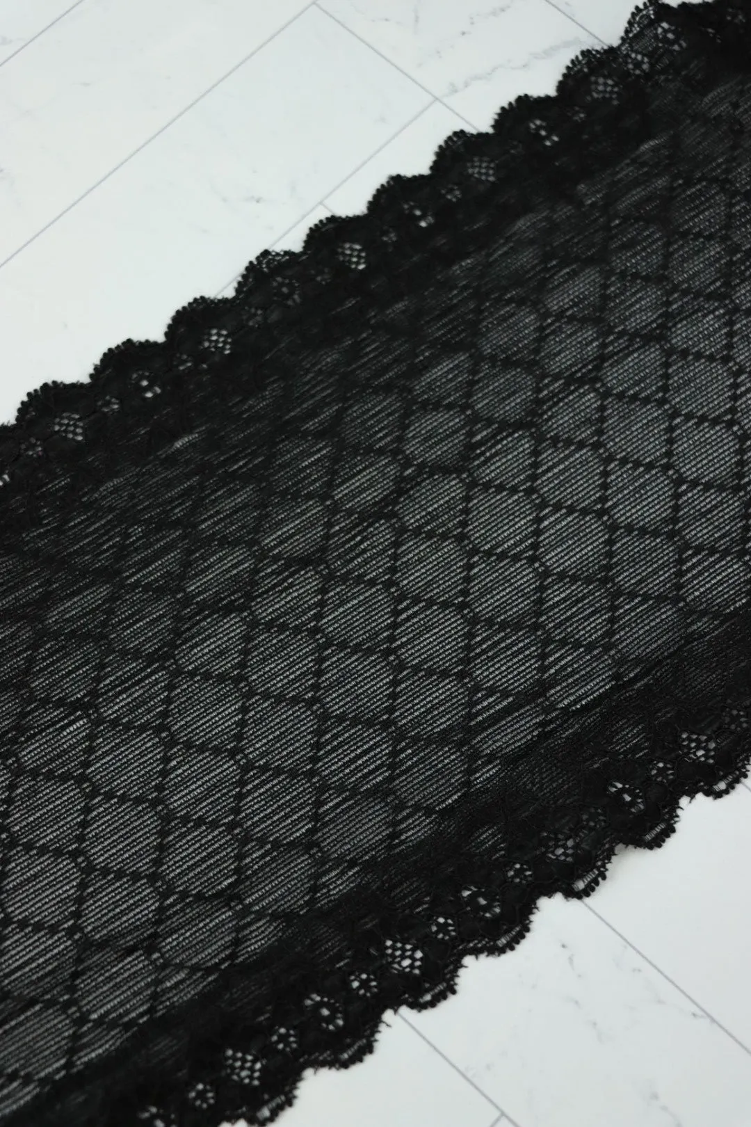 Black 5.5" Wide Stretch Lace