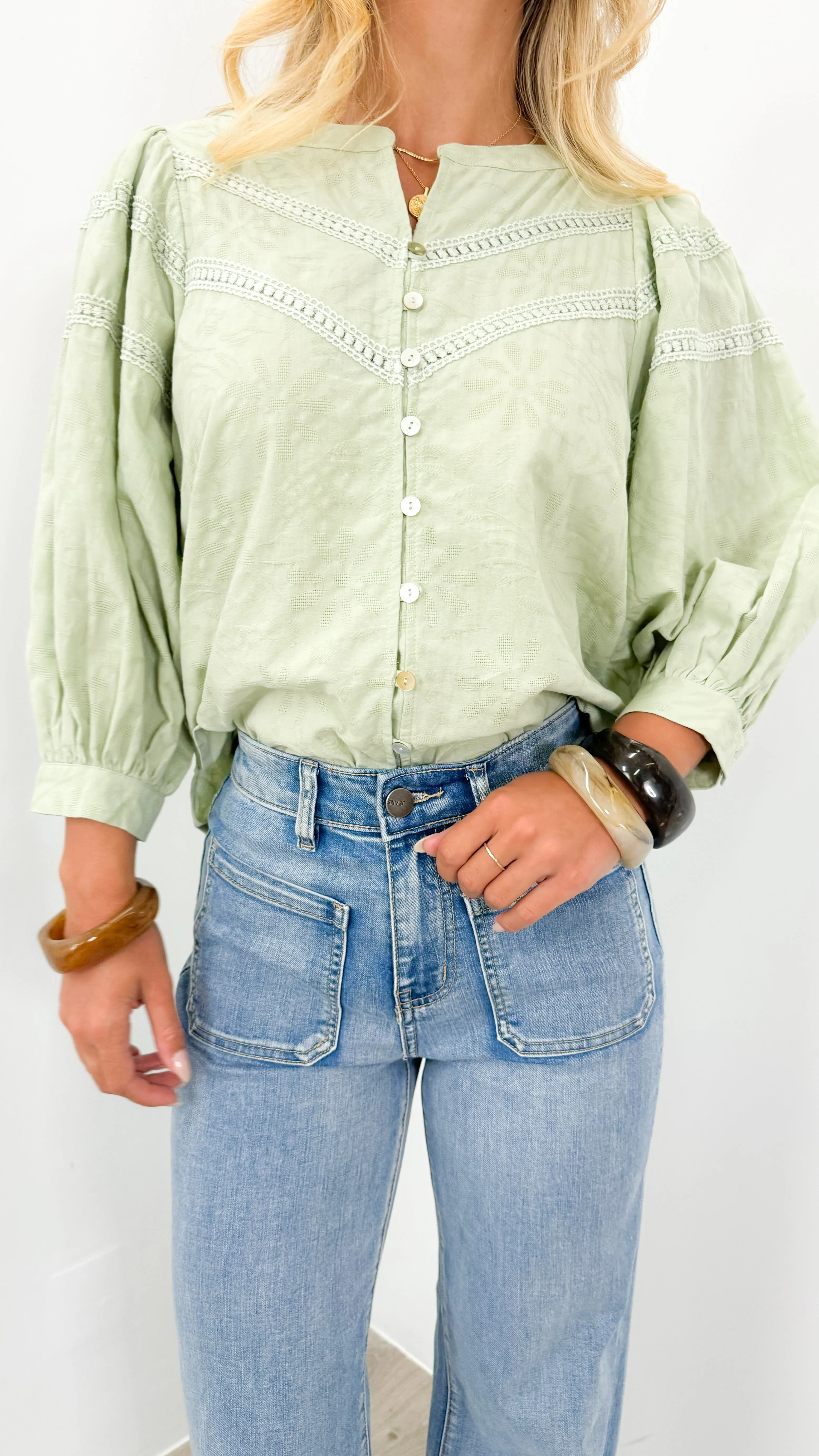 BOHEME BLOUSE - SAGE
