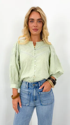 BOHEME BLOUSE - SAGE
