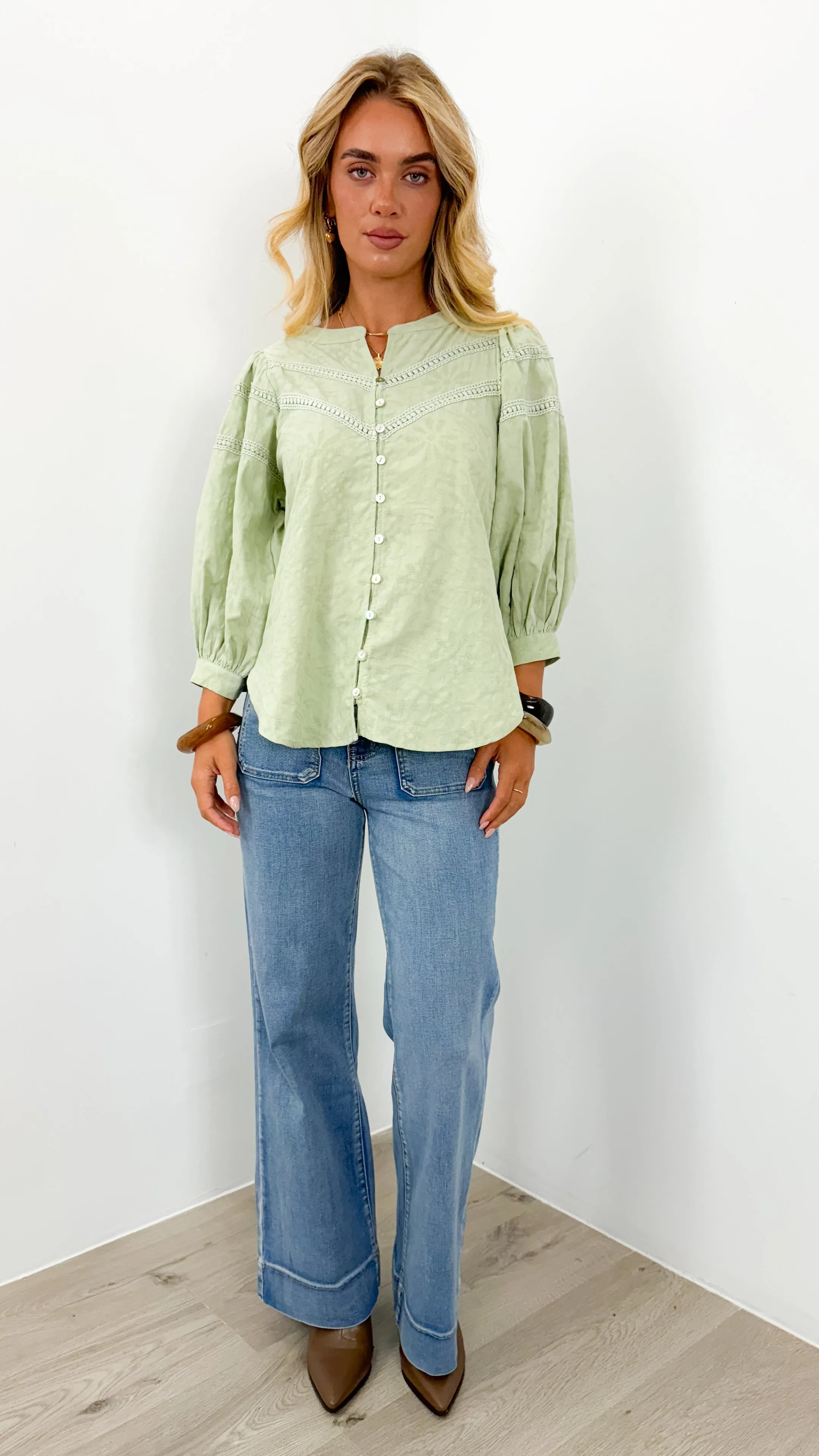 BOHEME BLOUSE - SAGE