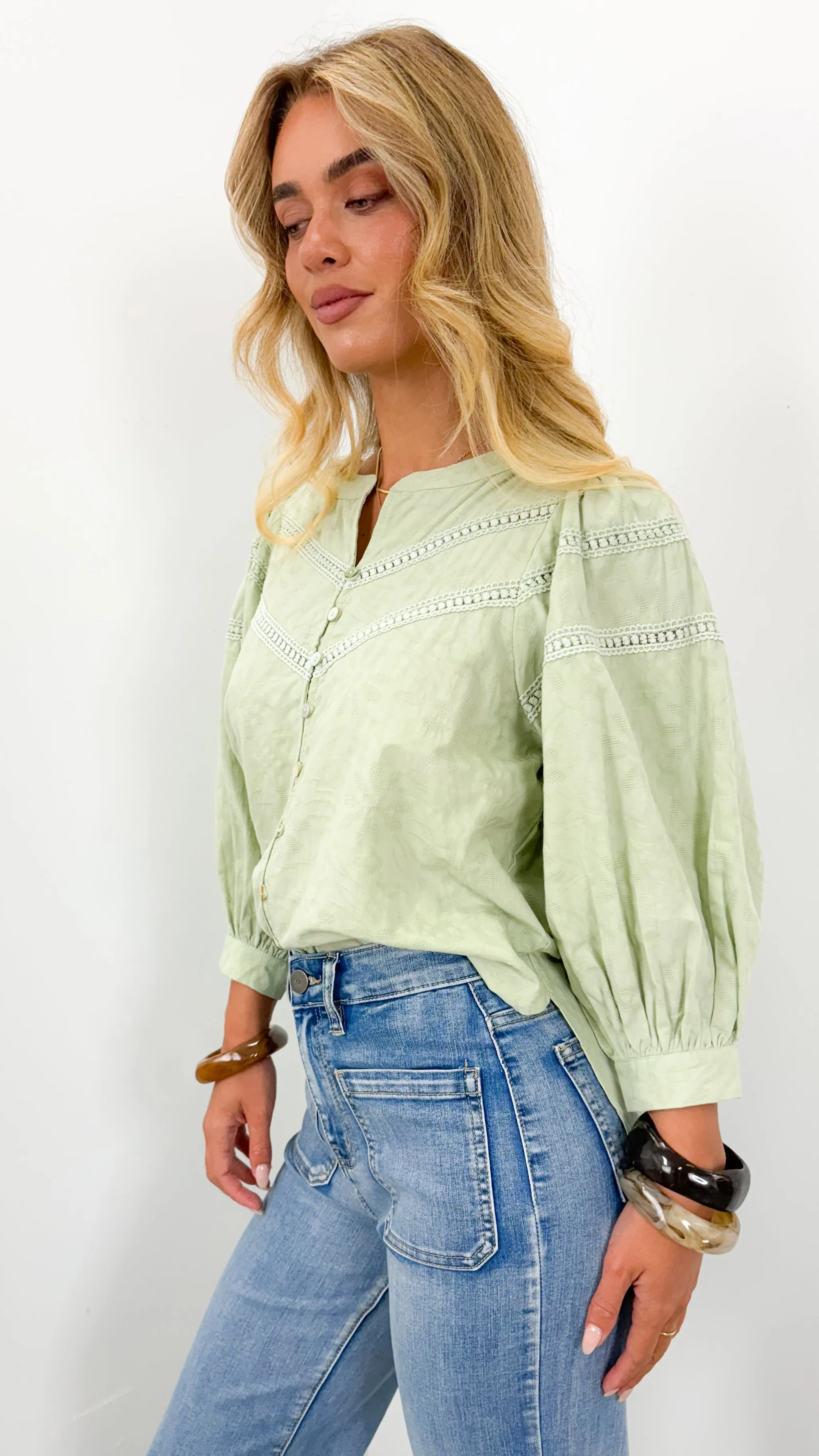 BOHEME BLOUSE - SAGE