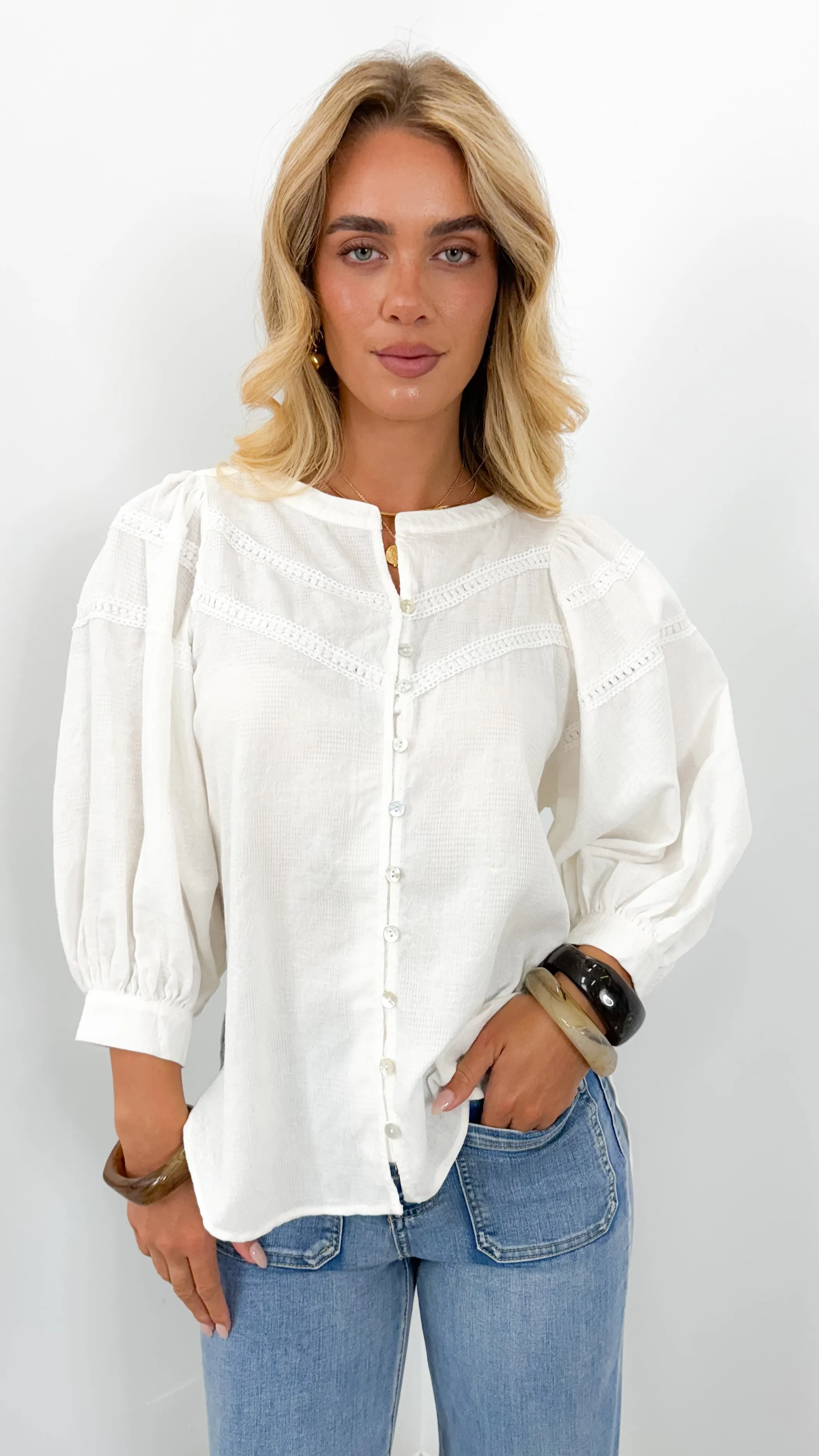 BOHEME BLOUSE - WHITE