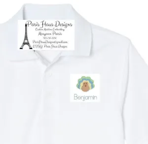 Boys Turkey Monogram Polo Design