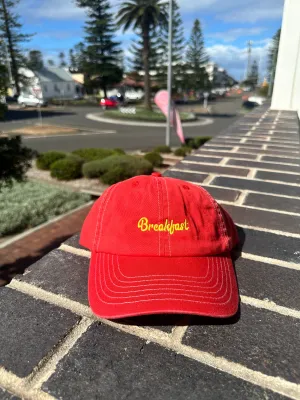 Breakfast Shirts Cap -red