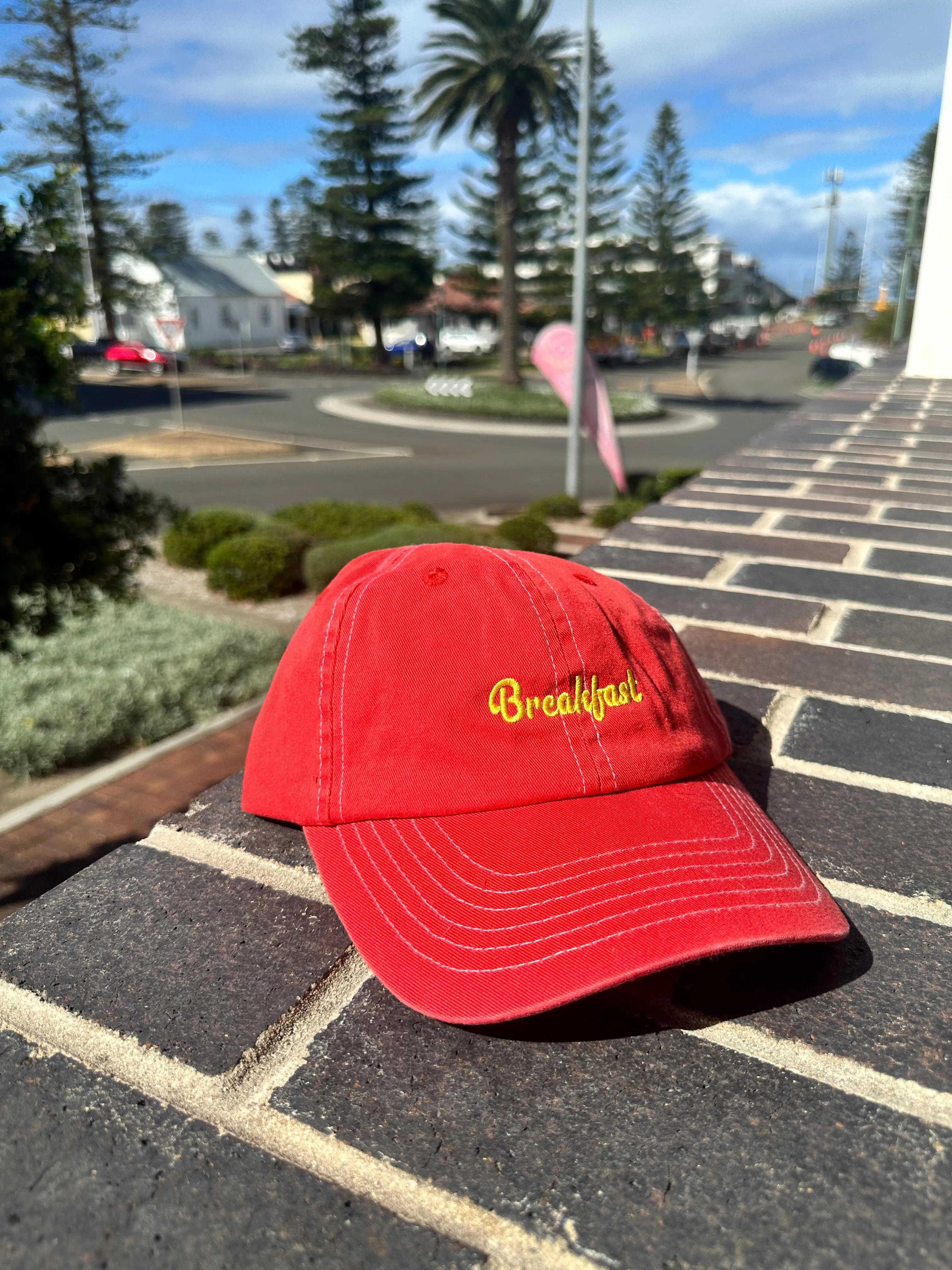 Breakfast Shirts Cap -red