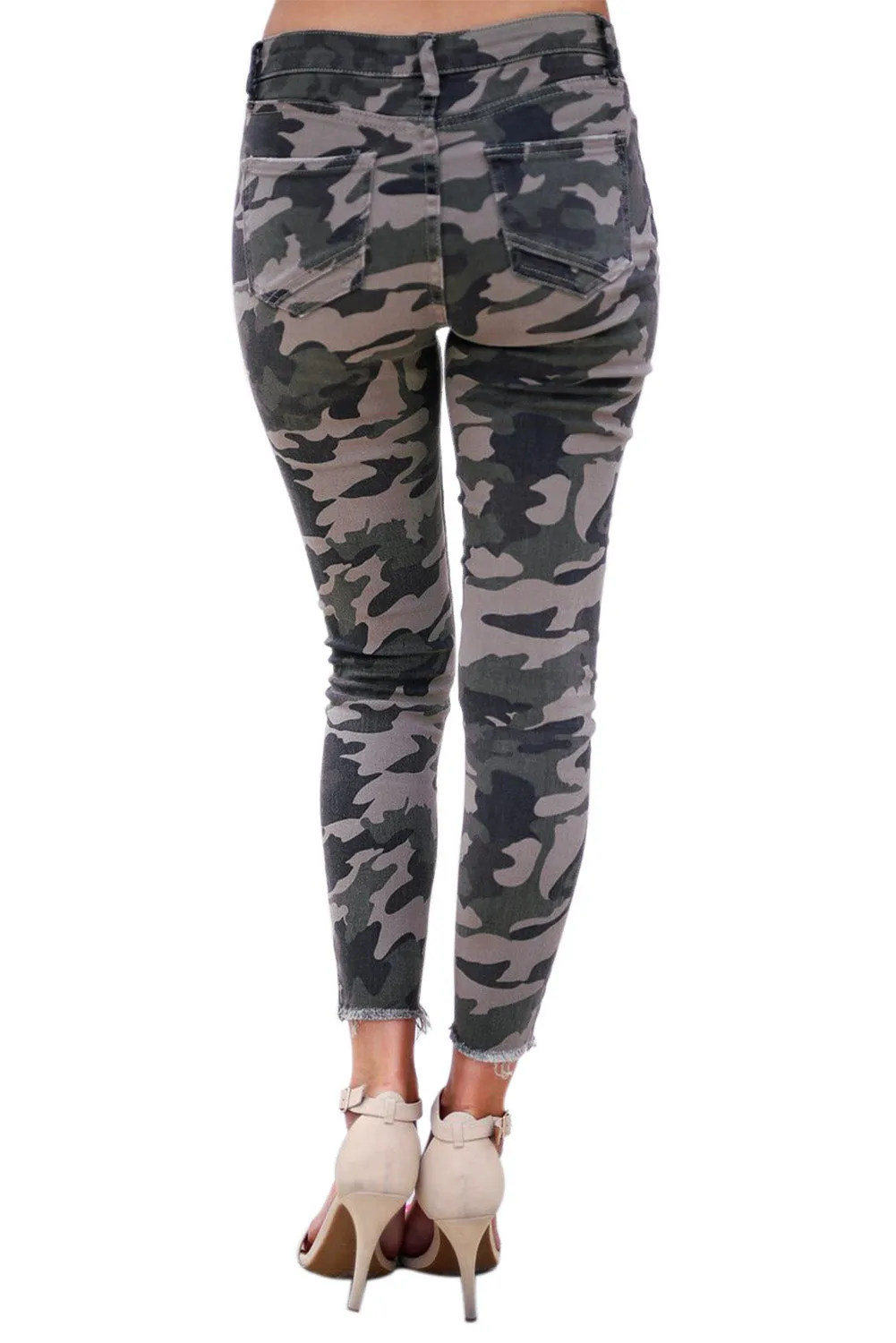 Cammie Camo Distressed Pants