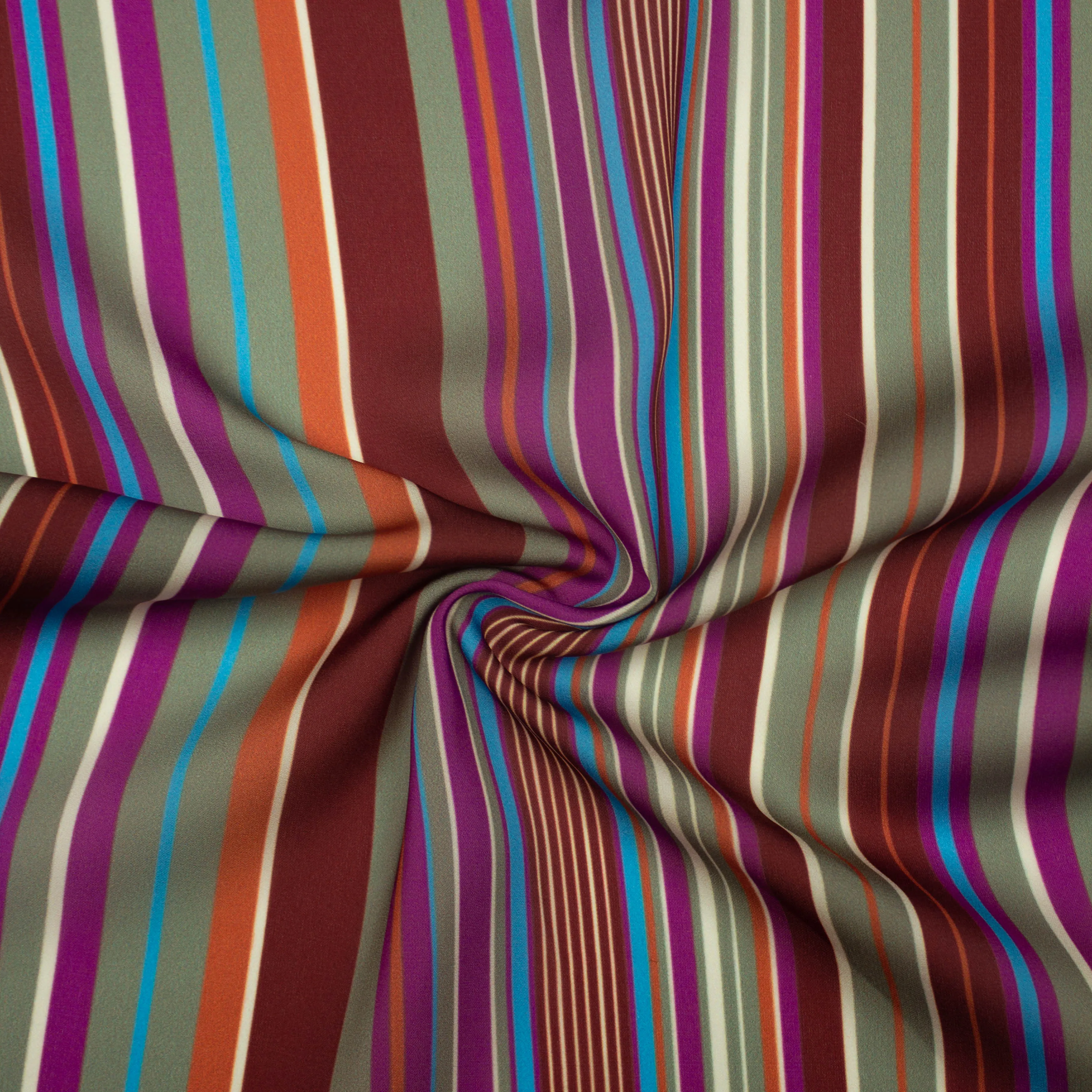 Carlin Multicolour Striped Polyester