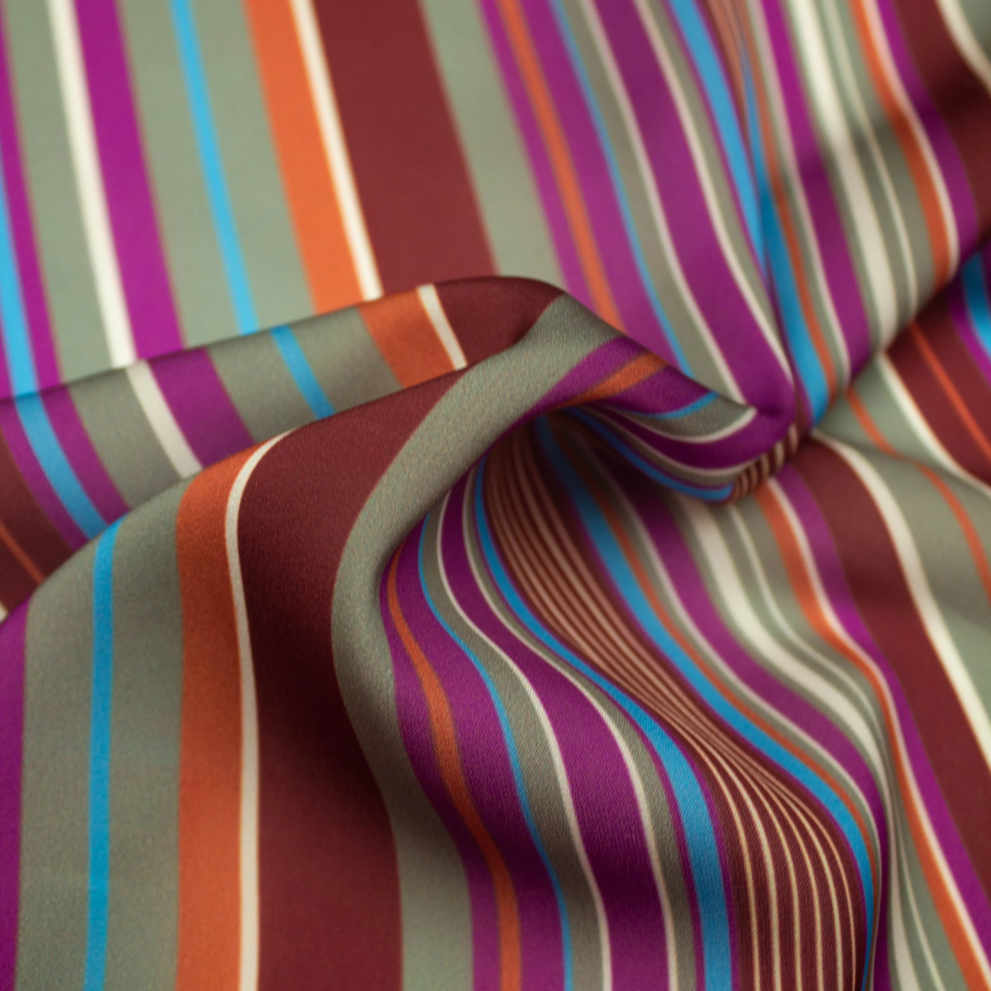 Carlin Multicolour Striped Polyester