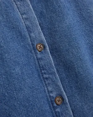 Castar Fitted Denim Shirt Blue