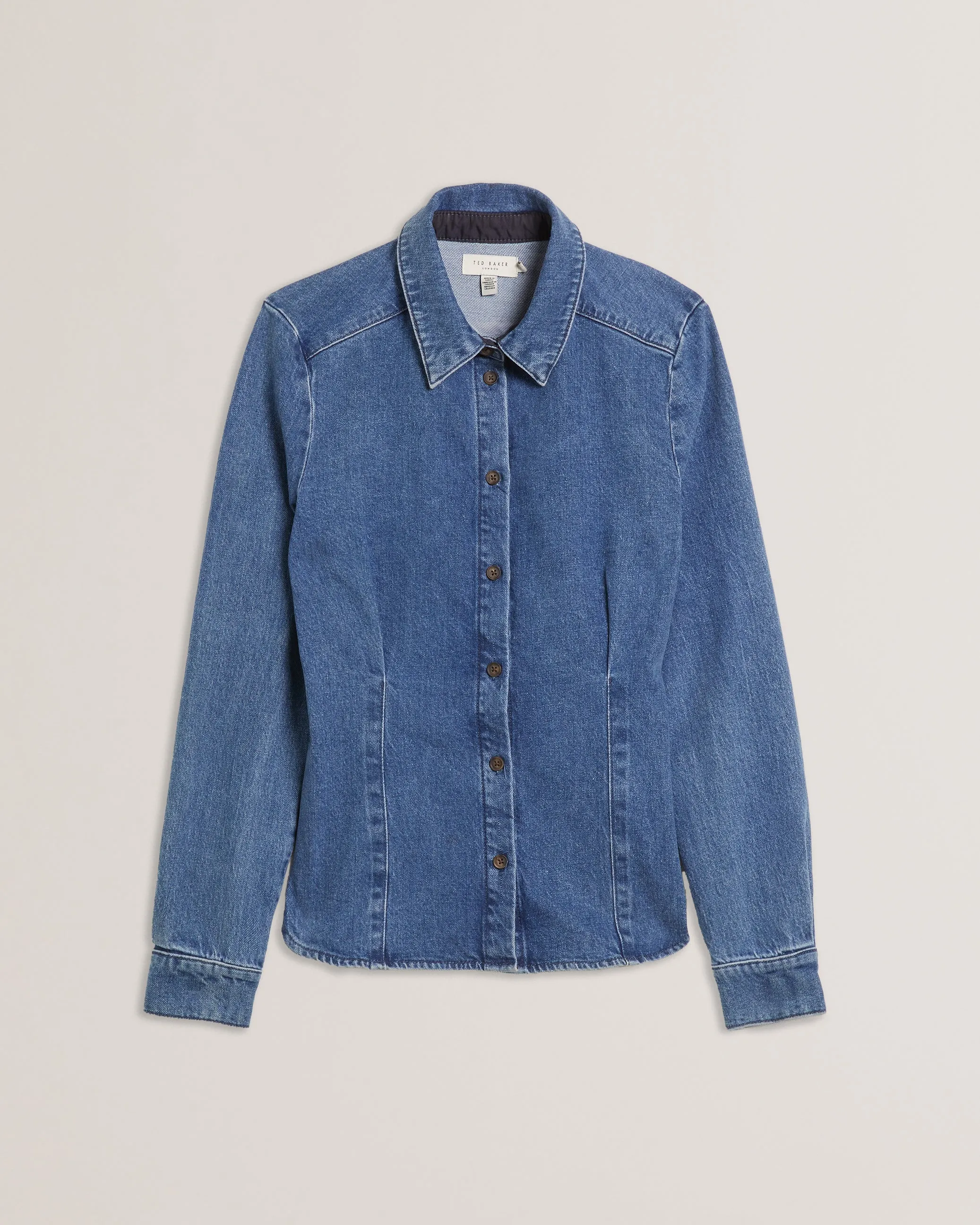 Castar Fitted Denim Shirt Blue