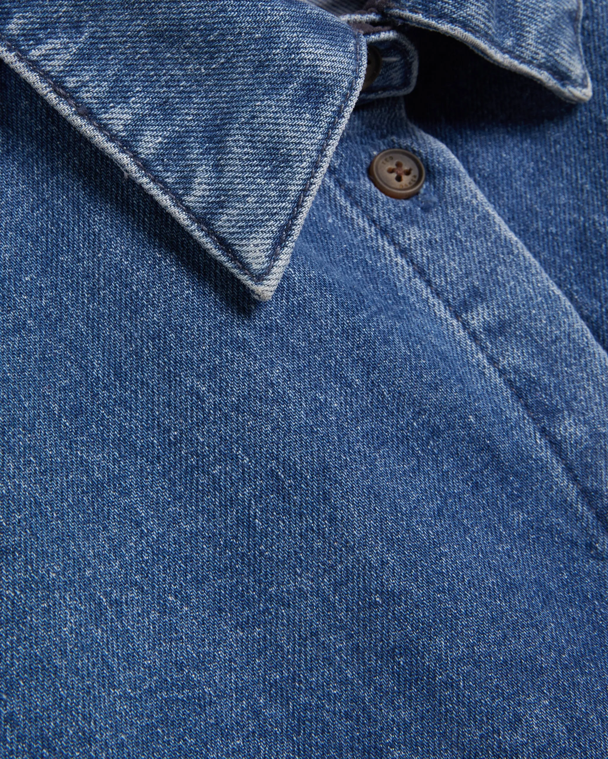 Castar Fitted Denim Shirt Blue