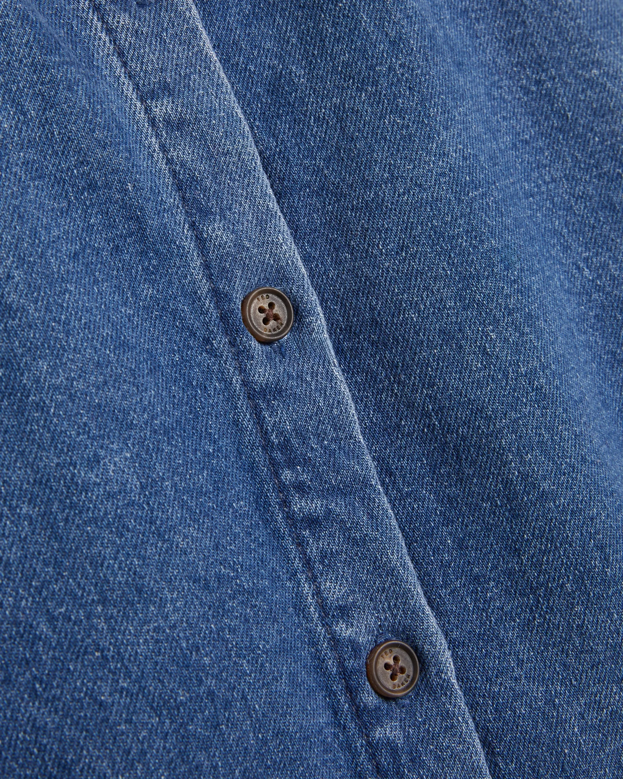 Castar Fitted Denim Shirt Blue