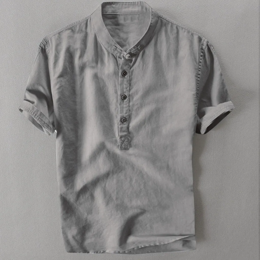 Casual Stand Collar Cotton Shirts