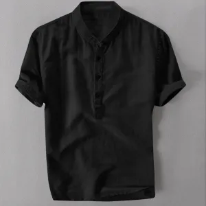 Casual Stand Collar Cotton Shirts