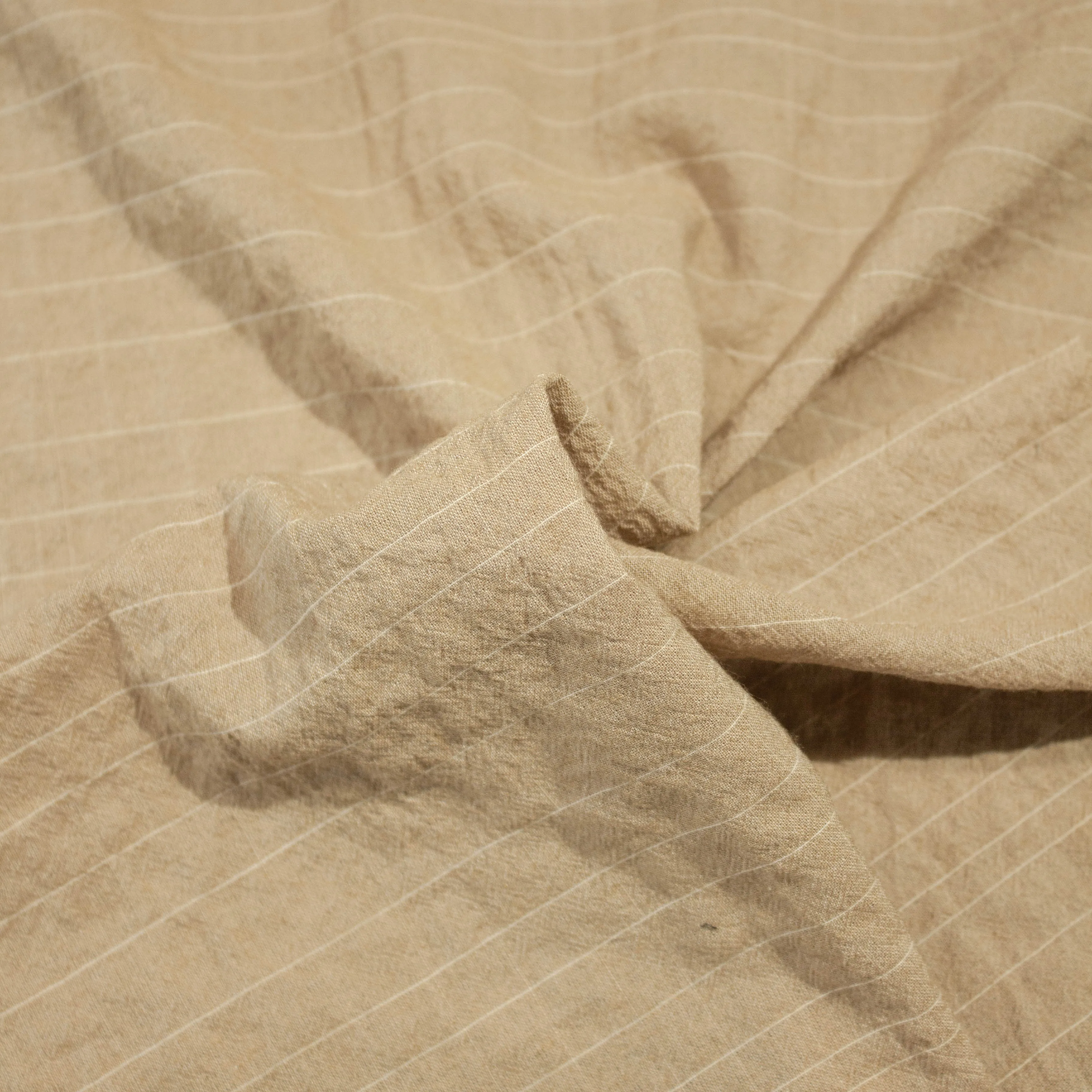 Charly Beige Striped Wool