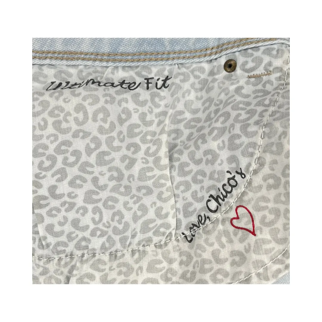 Chico's  Crop Denim Jeans Jegging Light Blue Size 1 SKU 000015