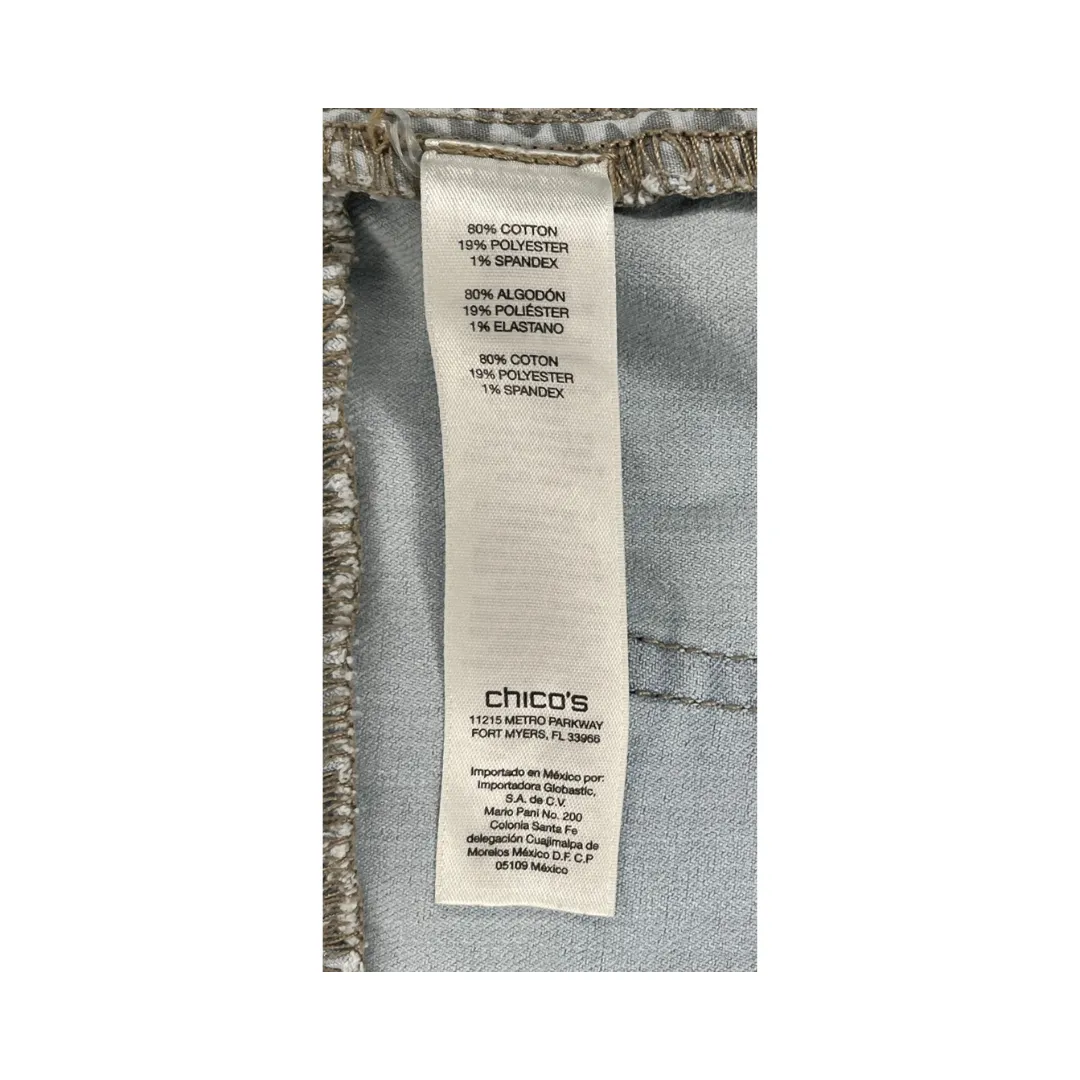 Chico's  Crop Denim Jeans Jegging Light Blue Size 1 SKU 000015