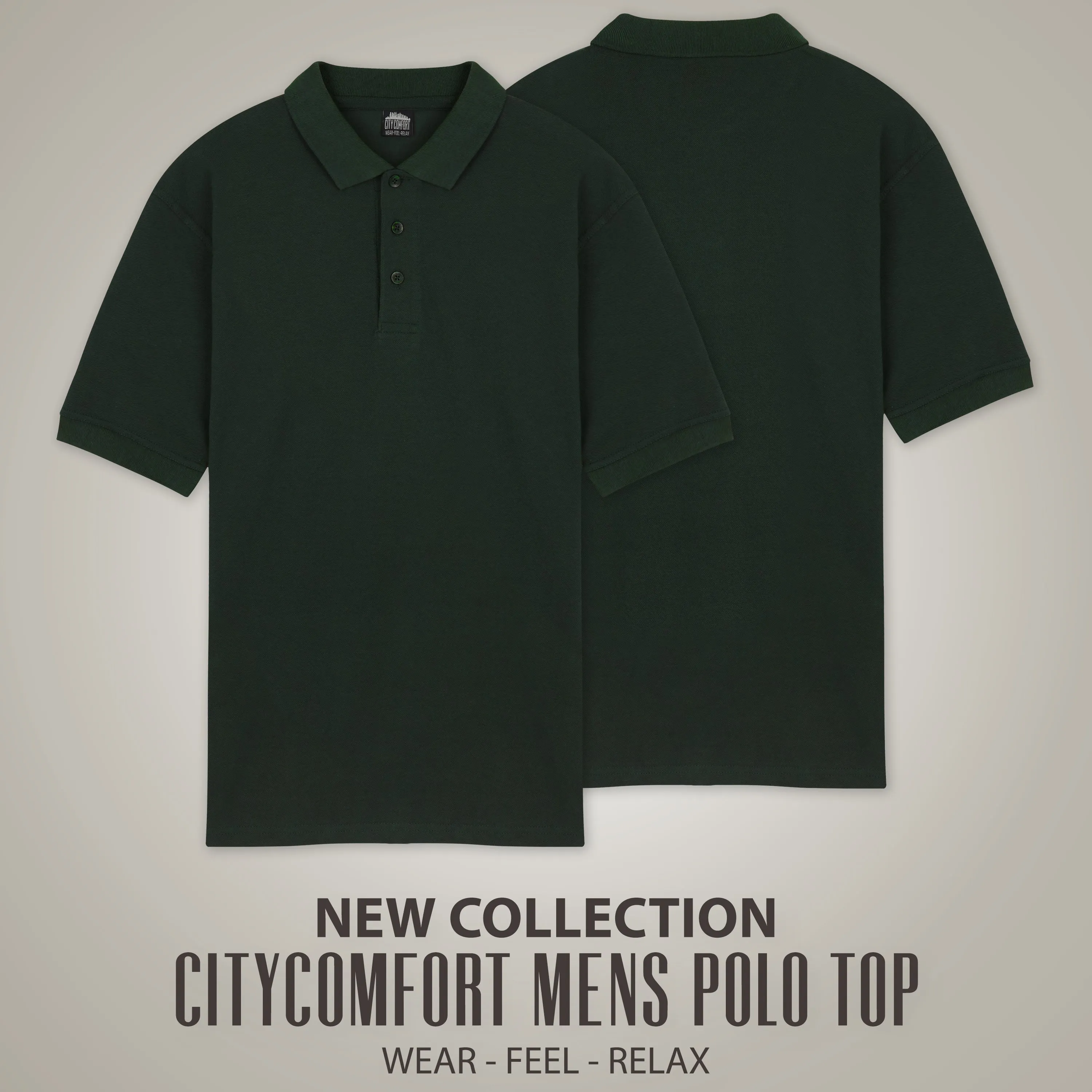 CityComfort Mens Polo Shirts, Short Sleeve Polo Shirts XS-5XL Casual Work Sports