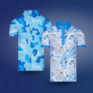 CMAX Geo Palm Polo & CMAX Camo Ice Polo Bundle
