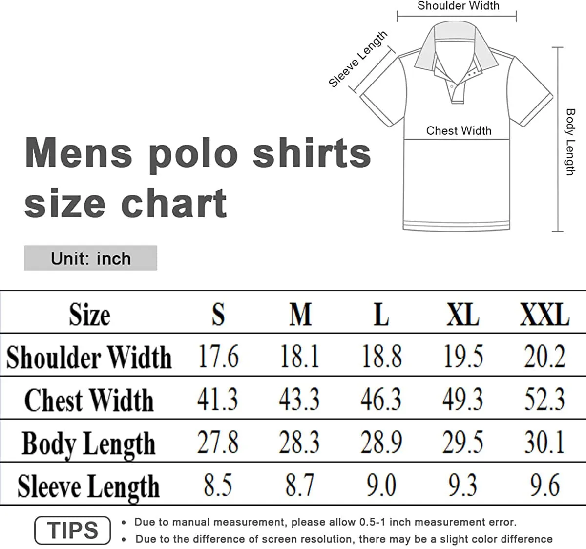 COOFANDY Mens Athletic Polo Shirts Performance Golf Shirts for Men Big and Tall, White, Large