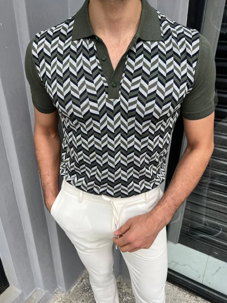 Cooper Slim Fit Khaki Polo Tees
