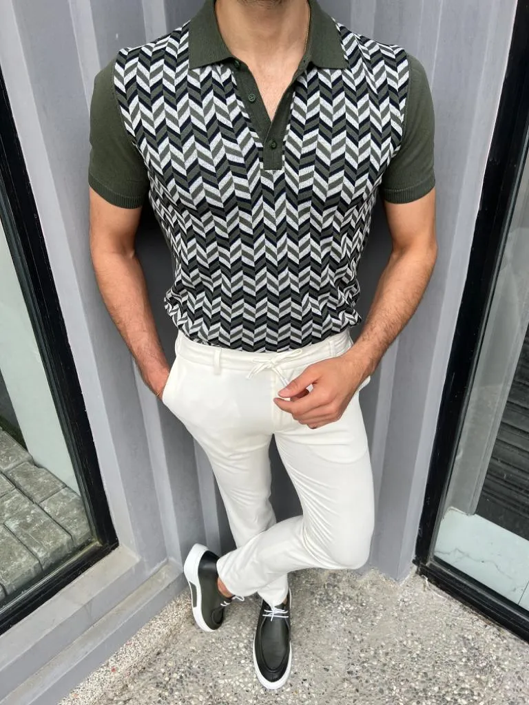 Cooper Slim Fit Khaki Polo Tees