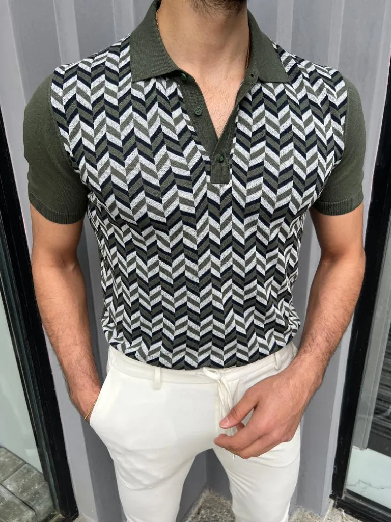 Cooper Slim Fit Khaki Polo Tees