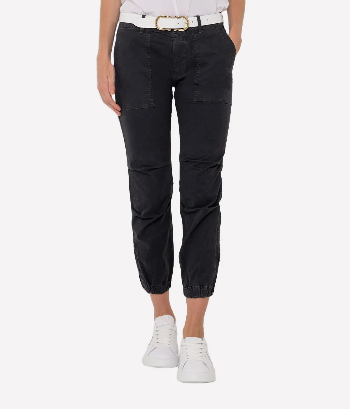 Cropped Military Pant in Carbon