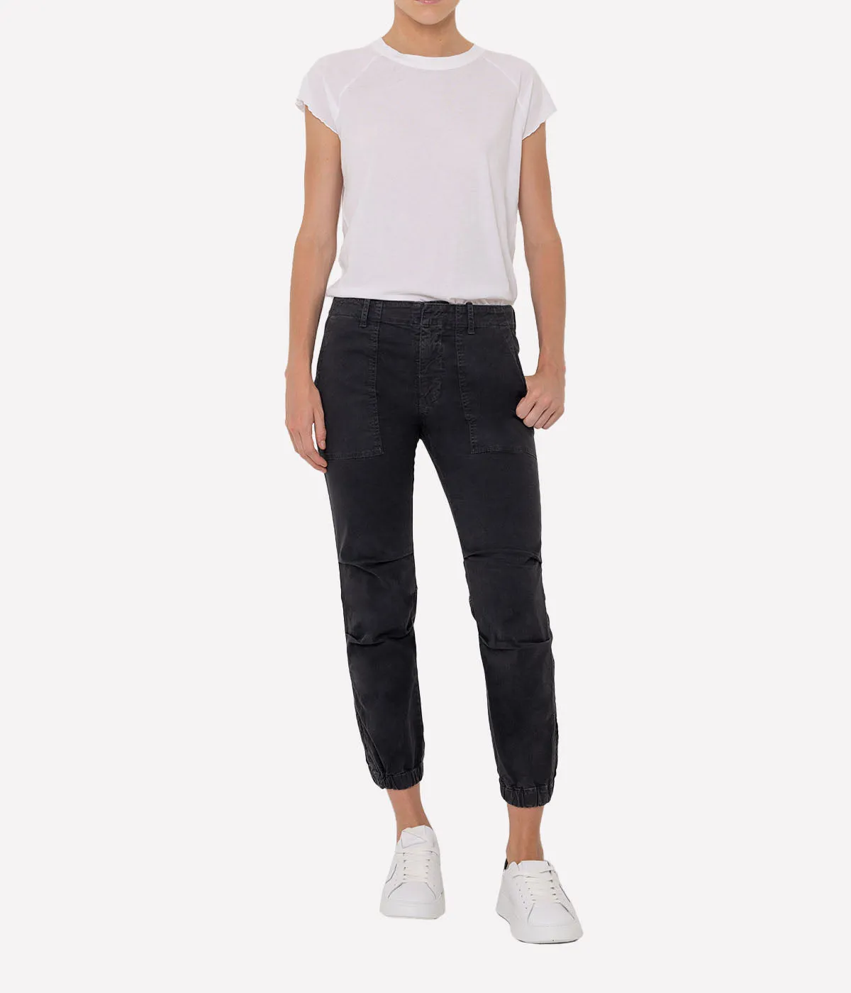 Cropped Military Pant in Carbon