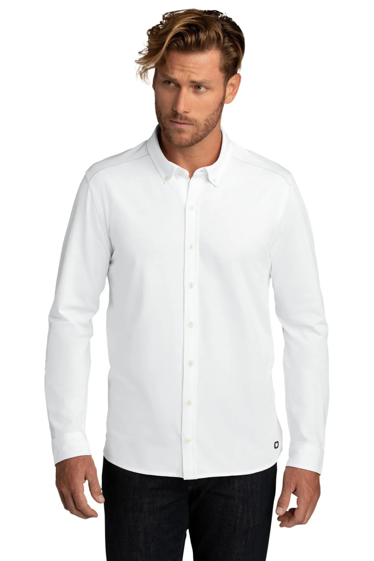 Custom Embroidered - OGIO ®  Code Stretch Long Sleeve Button-Up. OG145