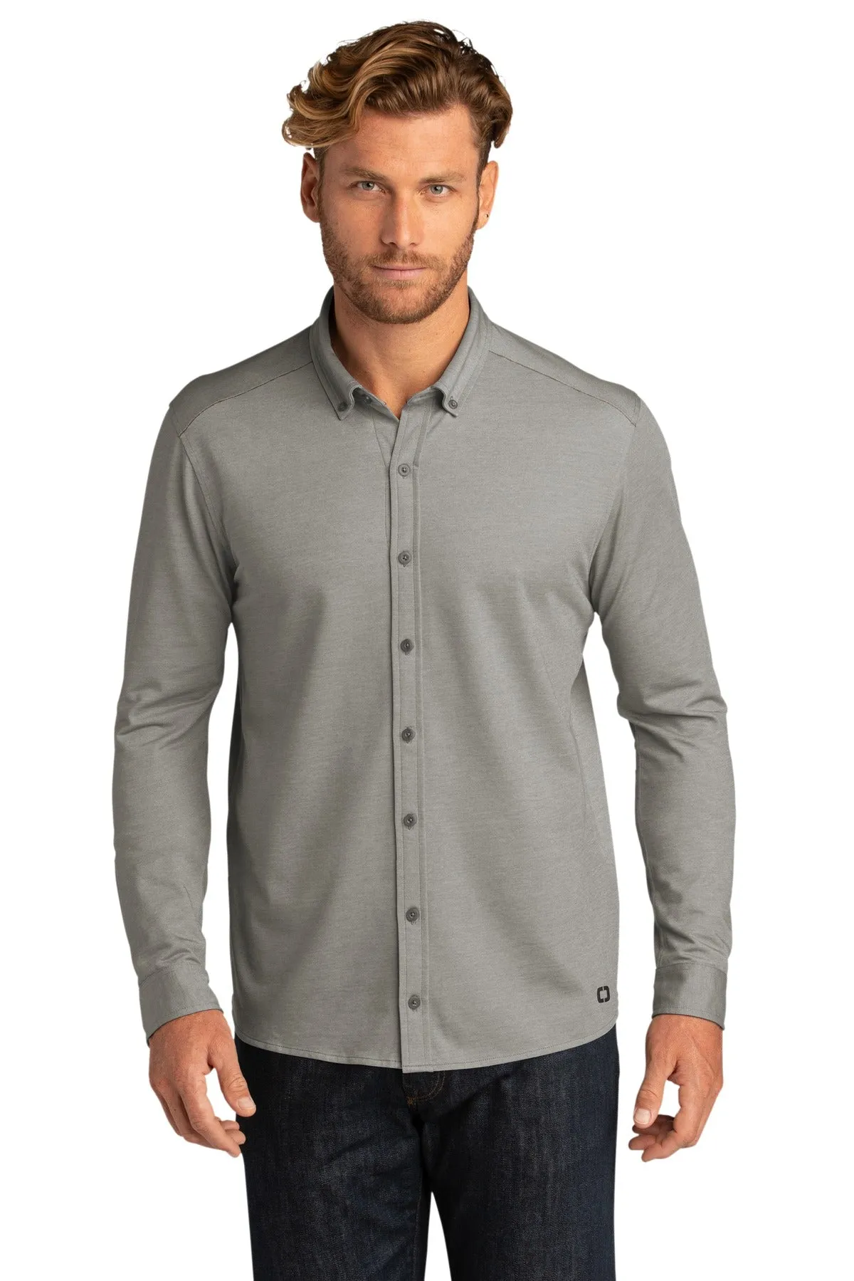 Custom Embroidered - OGIO ®  Code Stretch Long Sleeve Button-Up. OG145