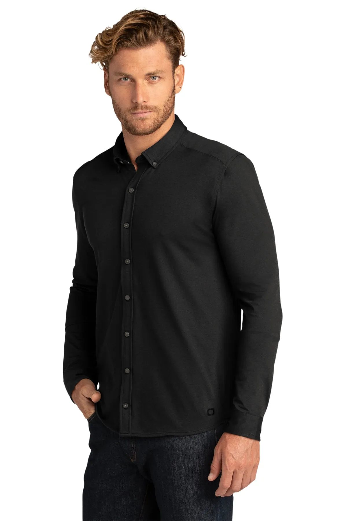 Custom Embroidered - OGIO ®  Code Stretch Long Sleeve Button-Up. OG145