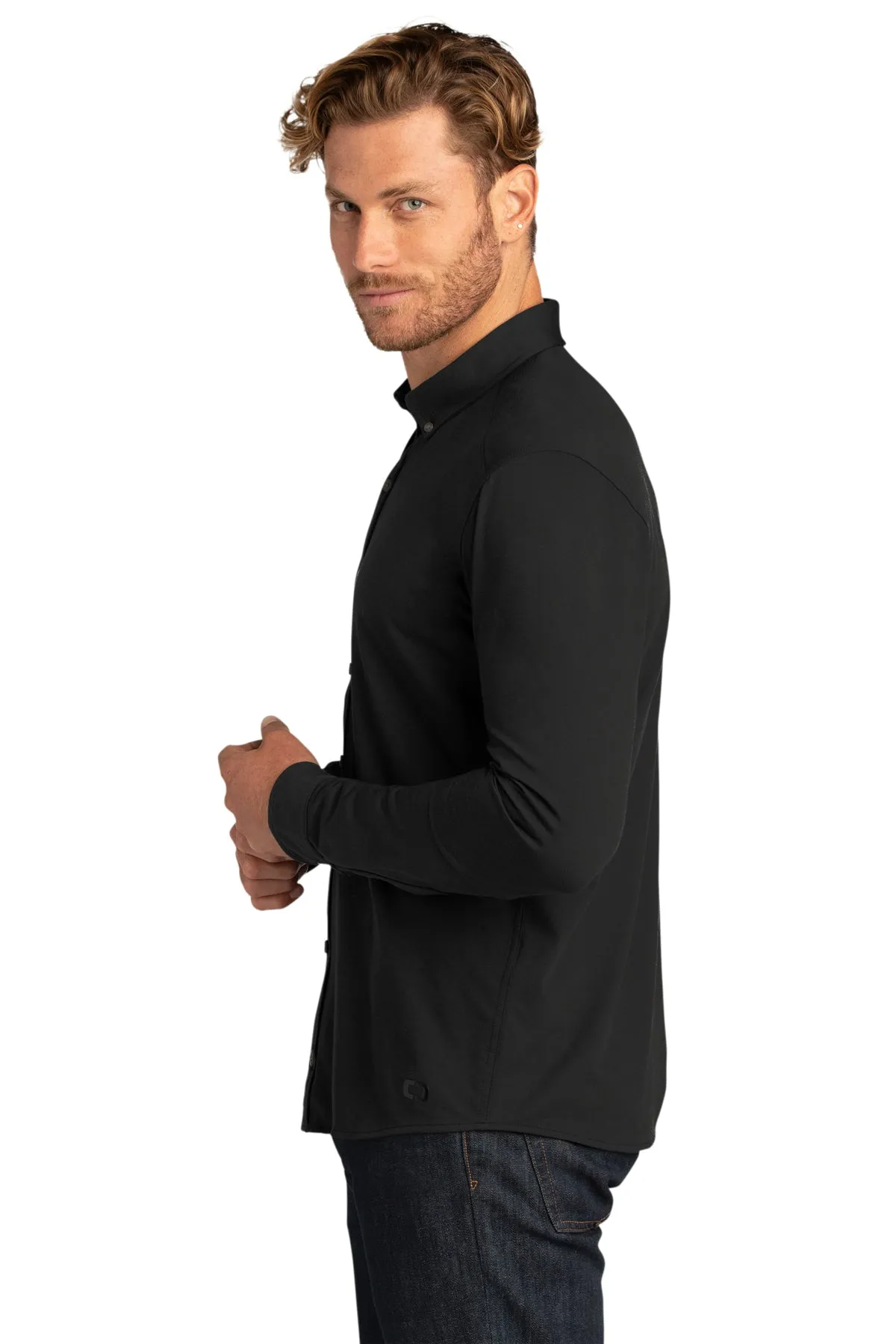 Custom Embroidered - OGIO ®  Code Stretch Long Sleeve Button-Up. OG145