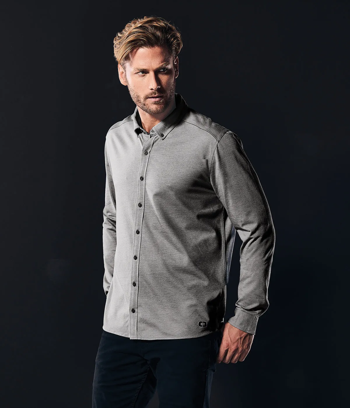 Custom Embroidered - OGIO ®  Code Stretch Long Sleeve Button-Up. OG145