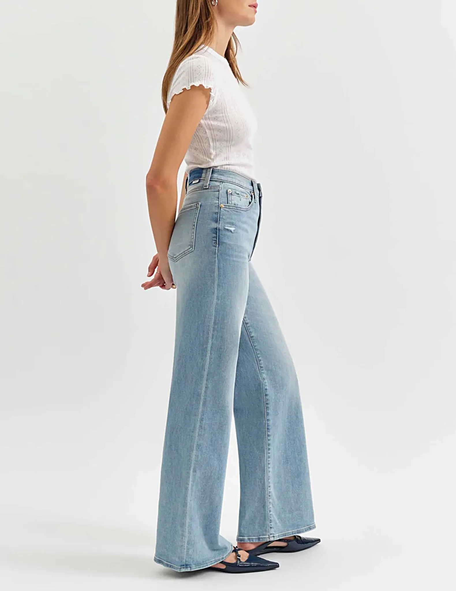 Daze Far Out High Rise Wide Leg Jeans