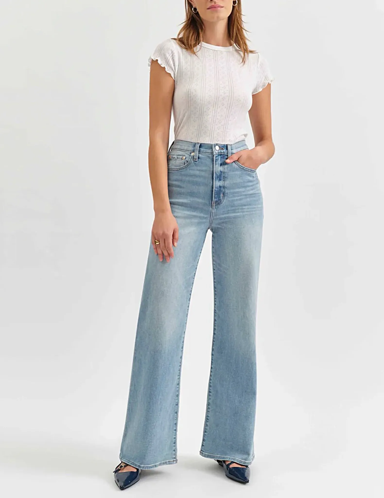 Daze Far Out High Rise Wide Leg Jeans