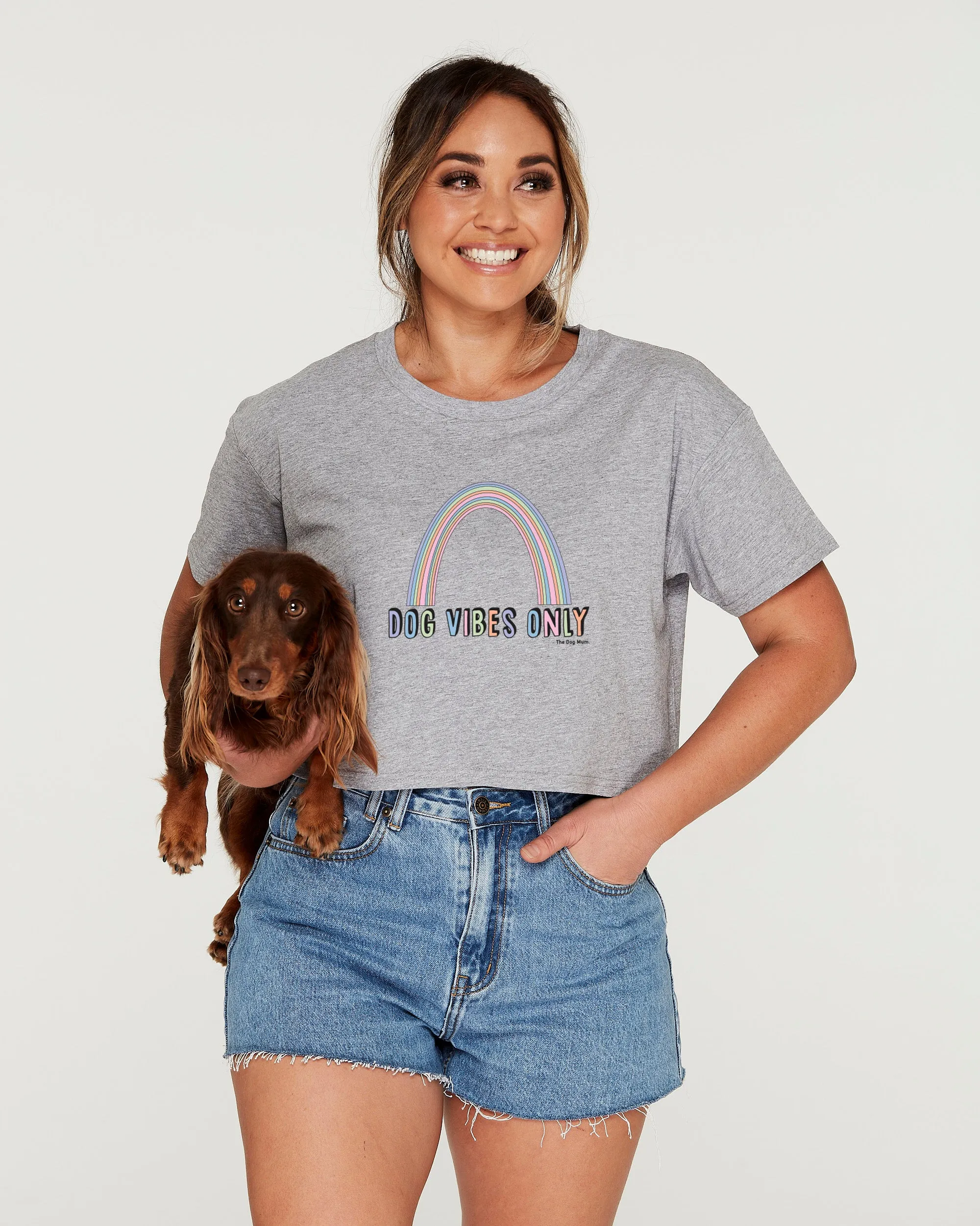 Dog Vibes Only Crop T-Shirt